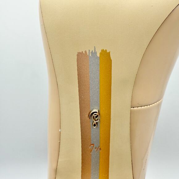 Sam Edelman Womens Antonia Pumps US 7.5 M EU 37.5 Beige Patent Leather NIB - Picture 13 of 13